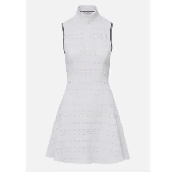 Veronica Beard | Dresses | Veronica Beard Letoile Sport Performance Lace  Tennis Dress Wht Navy Xs Nwt 275 | Poshmark